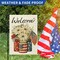4th of July Garden Flag Patriotic Floral 12x18 Inch Double Sided Memorial Day Independence Day Flag Yard Outdoor Decoration